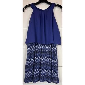 I.N. Girl Blue Sleeveless Dress Girl's Size 16